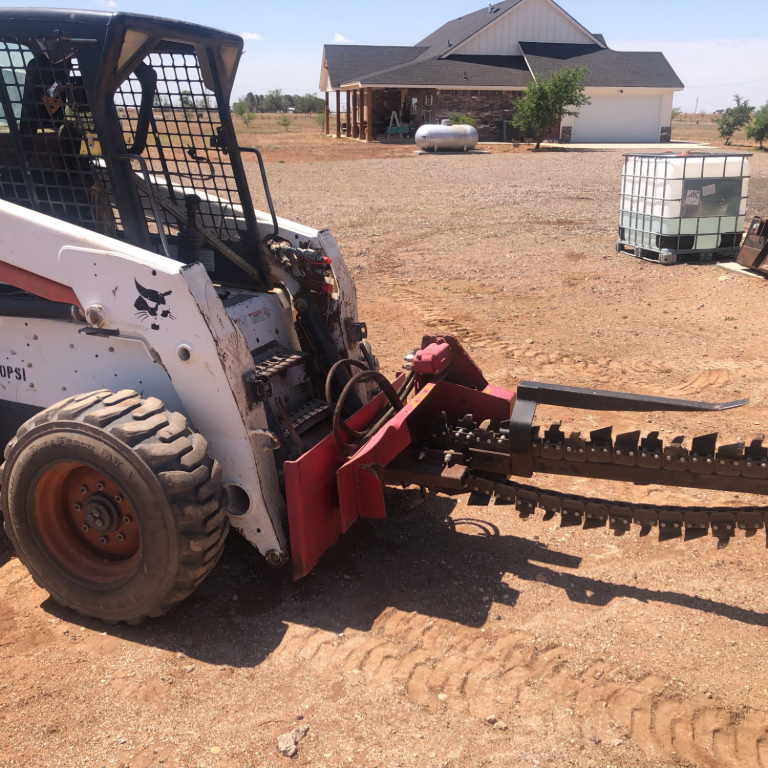 Bobcat, Skid Steer with Tiller Attachment