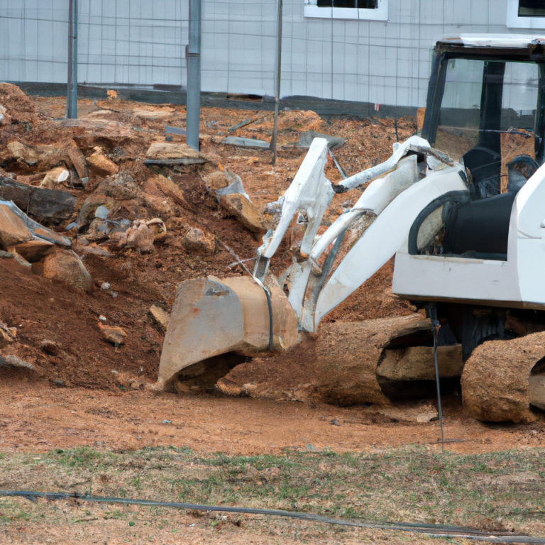 Skid Steer Moving Dirt